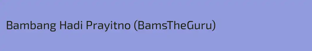 Bambang Hadi Prayitno (BamsTheGuru)